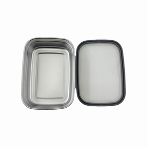 Lonchera Cuadrada de Acero Inoxidable de 3-6L de Gran Capacidad, Hermética, con Tapa de Plástico para la Escuela, Oficina y Viajes - Product Image 1