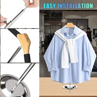 Présentoir de Comptoir Flexible pour Magasin de Vêtements, Support d'Épaule pour Chemises, Porte-Vêtements de Table