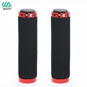 Poignées de guidon de vélo Yueli bleues et noires non imperméables, 22,2 mm, en alliage d'aluminium, éponge, absorption des chocs, pour VTT - Product Image 1