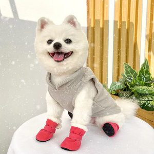 Chaussures pour chien, bottes chaudes en polaire pour l'hiver, semelle souple antidérapante, design durable pour petits chiens, accessoires pour animaux de compagnie, vente en gros - Product Image 3