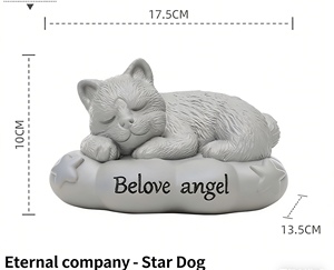 Handcrafted Resin Pet <strong>Urn</strong> For Ashes - Cloud &amp; Moon Design Pet Memorial Keepsake Container For Dogs &amp; <strong>Cats</strong>, Pet Funeral Supplies - Product Image 4