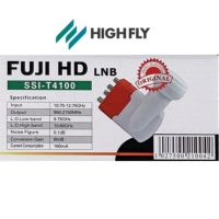 Highfly OEM FUJI SSI-T4100 Satellite TV High Gain KU Band Quad LNBF Haute Définition 0.1dB Facteur de Bruit 60dB Gain de Conversion