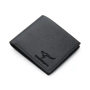 Doppelte Falte männliche Luxus-Modedesigner Mini kleine Karte Geld klammer Leder kurze Brieftasche