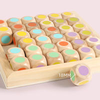 Dados creativos de madera coloridos para niños, juguetes de rompecabezas, Cubo de dados, juego de mesa a juego de colores para padres e hijos, edades educativas