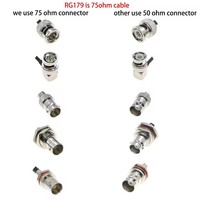 Cable coaxial RG179 BNC macho a BNC macho, conector PUG de 75 ohmios, cable coaxial de video HD-SDI RF, 15 cm, 30 cm, 50 cm, 100 cm, 1 m, 2 m, 3 m