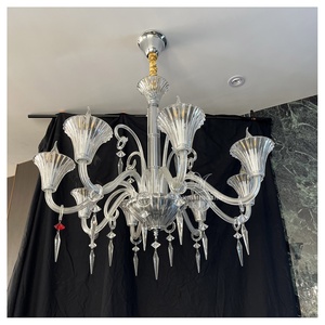 Lustre de salon moderne français Mille Luminaire en verre à hauteur réglable à LED pour le salon Hôtel-Nightes Kichron - Product Image 6