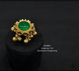 Kashmiri <b>Ring</b> Style Kashmiri Fingering Magic Stone Accessories Gold Plated Premium Jewelry Making Decorative <b>Craft</b> Components - Product Image 1