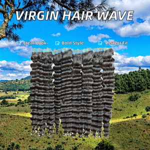 Extensiones de Cabello Humano con Cinta Adhesiva, Ondulado Profundo, Color Negro, Textura Natural, para Uso en Salón - Product Image 2