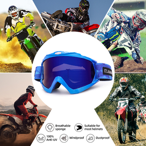 Vente en gros de lunettes de motocross HB-156 MX avec monture en polyuréthane et verres miroir en polycarbonate, professionnelles pour casque de cyclisme - Product Image 4
