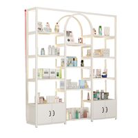 LED Kosmetik-Vitrine Mehrstöckiges Bodenaufbewahrungsregal für Salon Nagelstudio Live-Streaming