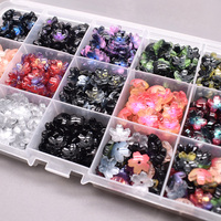 Couleurs d'hiver 100 pièces 10 mm Perles de fleurs de cerisier en verre tchèque Perles en vrac pour la fabrication de bijoux Accessoires de bricolage Fait à la main Fabriqué en Chine
