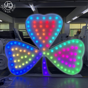 Letras Decorativas 3D Personalizadas con Forma de Trébol, Letrero con Bombillas LED RGB para Decoración de Eventos al Aire Libre y Fácil Instalación en Fachadas de Tiendas Comerciales - Product Image 6