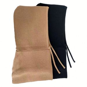 유니섹스 조절 가능한 탄성 발라클라바 캡 따뜻한 링 스카프 비니 모자 여성 남성용 방풍 후드 넥 칼라 니트 모자 보닛 - Product Image 6