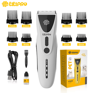 LILIPRO PT306 nuovissimo Trimmer elettrico per cani ricaricabile in ceramica silenzioso tagliacapelli per animali domestici <span class=keywords><strong>Kit</strong></span> per macchine da taglio per gatti senza fili - Product Image 1