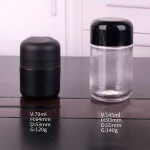 Custom Printed Wide Mouth Pot Food Grade Storage Transparent 3oz Borosilicate Glass Jar with Child Resistant Lid for Dry Flowers - Product Image 1