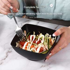 Service de vaisselle carré en paille de blé plastique incassable et compatible lave-vaisselle pour hôtels et restaurants - Product Image 5