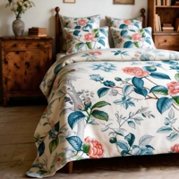 Parure de lit moderne et écologique, draps et housses de couette réversibles, 300 fils/cm², toutes saisons