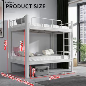 Cama Doble Moderna y Sencilla <span class=keywords><strong>de</strong></span> Hierro Forjado 2025, Ecológica, Modular, Resistente, <span class=keywords><strong>de</strong></span> Acero, con Escaleras, para Dormitorio, Sala <span class=keywords><strong>de</strong></span> Estar - Product Image 3