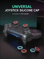 DATA FROG 4PCS Capuchons de joystick en silicone pour manette PS5 PS4 Pro Slim PS3 Xbox Series X S One 360
