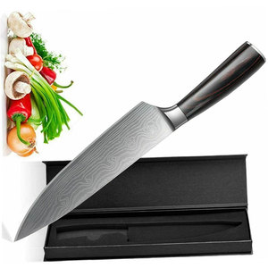 Couteau de chef professionnel en acier Damas forgé sur mesure avec manche pleine longueur, en vente en ligne - Product Image 4
