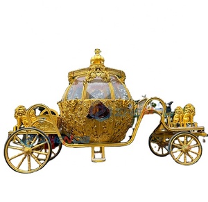Nouvelle Carrosse de Mariage Électrique de Luxe Dorée, Modèle Princesse Royale, pour Location Commerciale - Product Image 1
