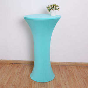 Manteles redondos reutilizables directos de fábrica, cubierta de fiesta de boda de Material Spandex para juego de comedor y mesa de centro - Product Image 2