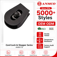 Bouton de serrage en plastique noir de 5 mm pour cordon, attache de réglage d'extrémité de cordon, idéal pour lacets, vêtements de sport, masques de ski