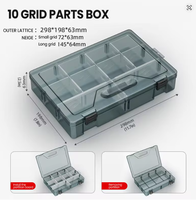 Boîte de rangement en plastique transparent AIRAJ, différents styles, articles en stock, pour fournitures artistiques, petites pièces, outils, vis.