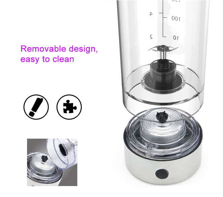 amazon top seller 2021 250ml USB rechargeable battery blade mixing cup protein powder automatic electric shaker