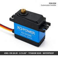 Servomoteur numérique étanche XQ-POWER XQ-S3240M 45KG avec engrenage en titane et corps intermédiaire en aluminium pour voitures RC et avions, moteur 6.8V