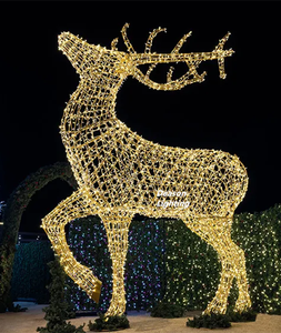 Décorations de Noël géantes en taille réelle, rennes <span class=keywords><strong>lumineux</strong></span> pour l'extérieur, décorations imperméables, lumières de rennes - Product Image 2