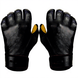 Gants de frappeur de baseball en cuir, tailles et designs personnalisés, unisexe, manchette longue, respirants, fermeture à boucle, pour l'entraînement - Product Image 1