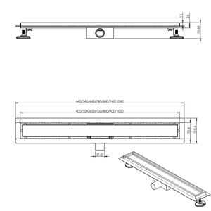 Hiện Đại Chiếu Sáng Tuyến Tính Vòi Hoa Sen Xả Thép Không Gỉ Vô Hình Sàn Xả Chèn Mùi Dừng Tóc Lọc Cho Khách Sạn Tắm - Product Image 4