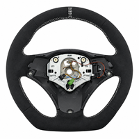   Volant de direction style CS avec bande blanche supérieure pour E90 E91 E92 E93 Série 3 Volant de direction personnalisé en Alcantara