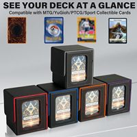 Nouvelle boîte de rangement pour cartes TCG, cartes à collectionner Commander, en cuir PU, peut contenir 100 cartes, portable, écologique, durable, housse de protection