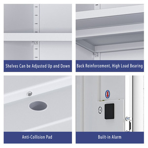 Empreintes digitales épaissies en acier réglable et serrure à clé Secret électronique mot de passe armoire de coffre-fort pour cuisine et salle de sport - Product Image 5