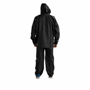 Combinaison de pluie imperméable intégrale avec capuche, légère et durable en PVC, pour le vélo, les voyages, les activités de plein air, le camping et la randonnée - Product Image 3