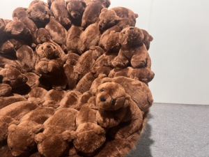 Chaise longue rotative de luxe moderne ours en peluche canapé design personnalité créative poupée animale salon haut de gamme chambre appartement - Product Image 4