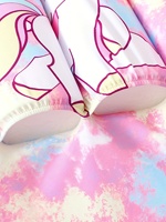 Maillot de bain pour enfants, imprimé mignon de licorne de dessin animé, maillot de bain une pièce à fermeture éclair pour filles, jeu d'eau
