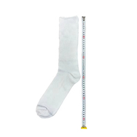 Chaussettes Diabétiques Courtes Athlétiques Blanches Extra Larges en Coton Tricoté Sur Mesure 108N à Revers Non Élastiqué pour Hôpital, Écologiques