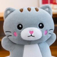 Coussin en peluche chat éléphant mignon, visage adorable, animal en peluche doux, jouet Kawaii multicolore, décoration de chambre d'enfant et cadeau d'anniversaire