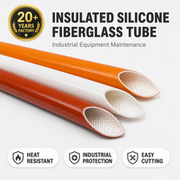 Gaine en fibre de verre enduite de silicone 600V, tube d'isolation électrique flexible pour la protection et la réparation des câbles
