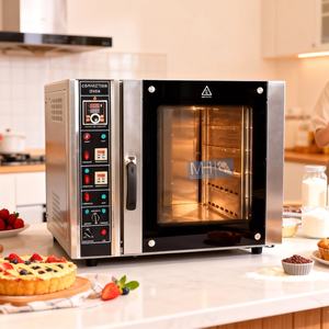 Four à pain au gaz commercial Four à convection commercial à 5 plateaux pour la cuisson du pain, de la <span class=keywords><strong>pizza</strong></span>, des gâteaux et des aliments - Product Image 1