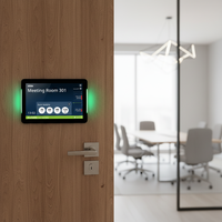 Tablette murale 10,1 pouces avec alimentation PoE, écran IPS, indice de protection IP65, tablette pour salle de conférence, lumière LED colorée pour centre commercial