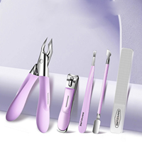 Kit de manucure en acier inoxydable, coupe-ongles incurvé, coupe-cuticules, repousse-cuticules, ouverture large professionnelle, durable