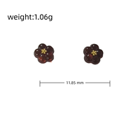 Boucles d'oreilles clous de luxe en argent 925 avec ambre naturel et pierre rouge véritable, petites boucles d'oreilles piercing, bijoux fins quotidiens pour le dropshipping