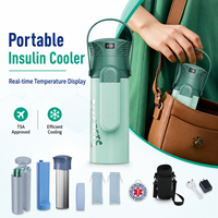 Étui rigide isotherme pour insuline, refroidisseur portable pour médicaments diabétiques, 2-8 ° Réfrigérateur à insuline C, capacité de stockage de 10 stylos, grande capacité