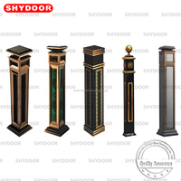 Colonne impériale sur mesure en acier inoxydable et laiton, luxueuse et moderne, pour rampes d'escalier et de balcon intérieures/extérieures