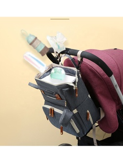 Port de charge USB tissu imperméable multi-fonction femmes voyage sac à dos maman Caddy couche sac à dos avec sucette sac - Product Image 6