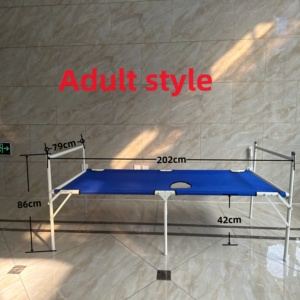 Lit médical pliable en tissu Oxford double imperméable, directement de l'usine, lit de traitement pour adultes, lit d'hôpital <span class=keywords><strong>militaire</strong></span> pour la choléra et la peste - Product Image 2